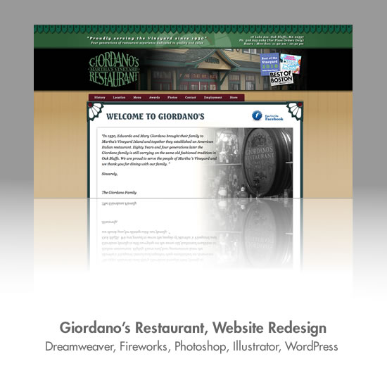 giordano's restaurant homepage